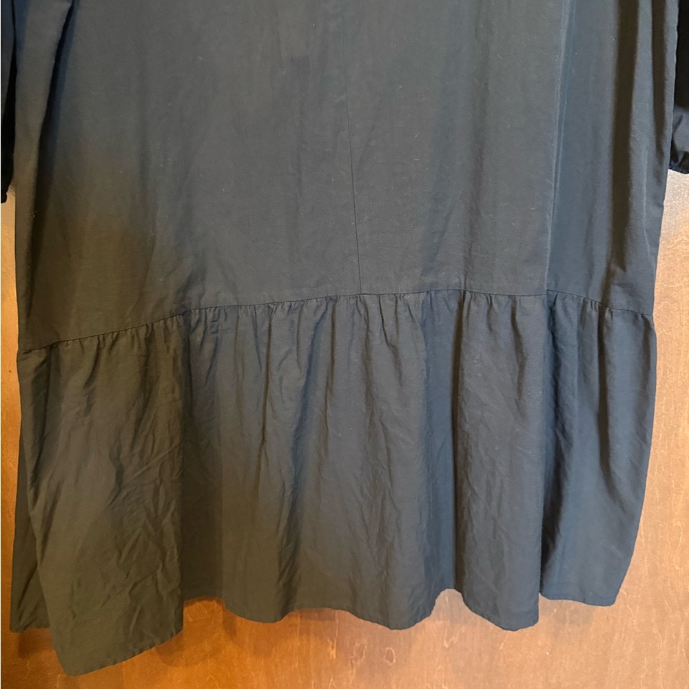 Primark Black Tiered Dress with Puff Sleeves - Picture 3 of 5